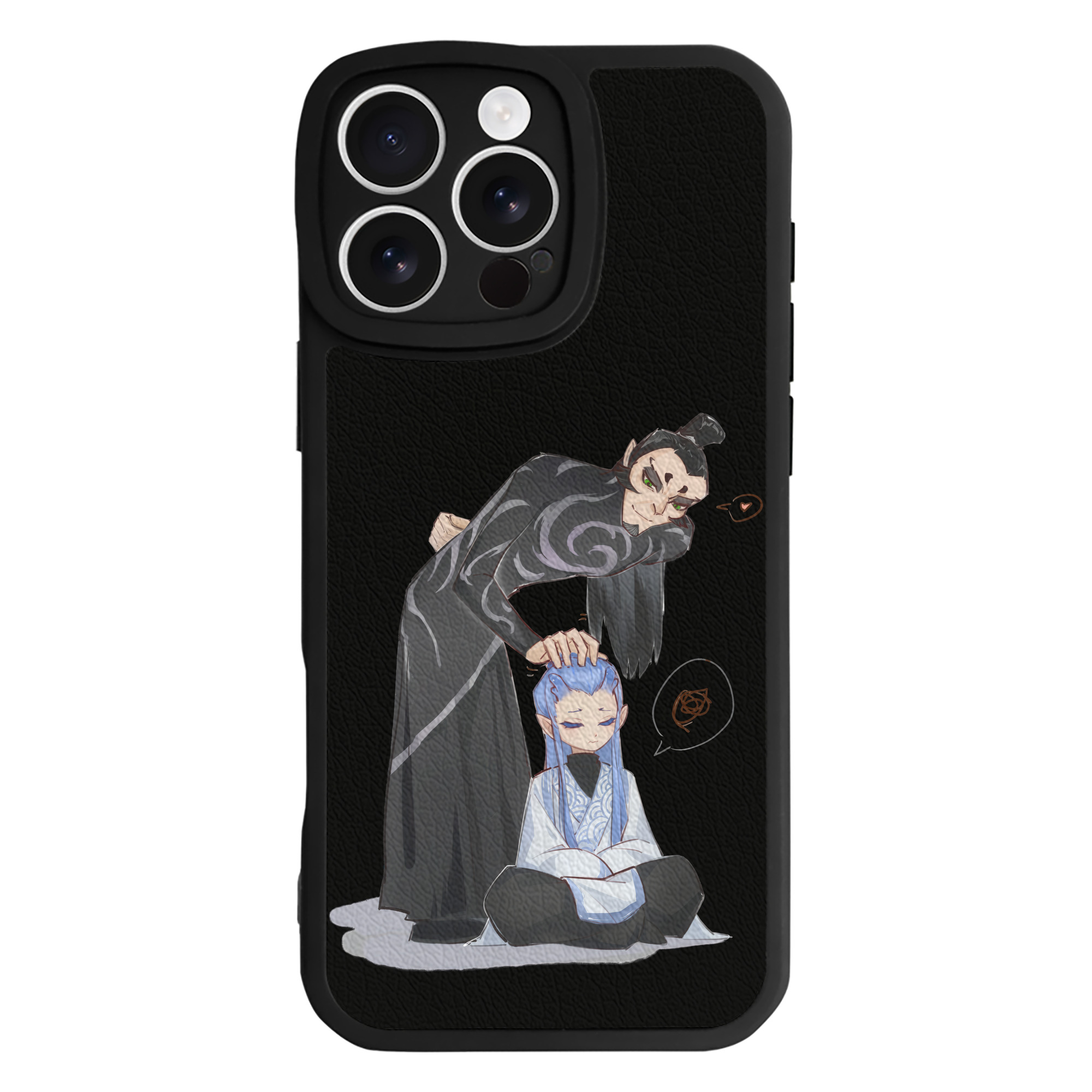 （画像用） Ne Zha 2 ナタ 魔童の大暴れ 【iPhone 16シリーズ対応】シリコンスマホケース（レザー調） 材質：シリコン